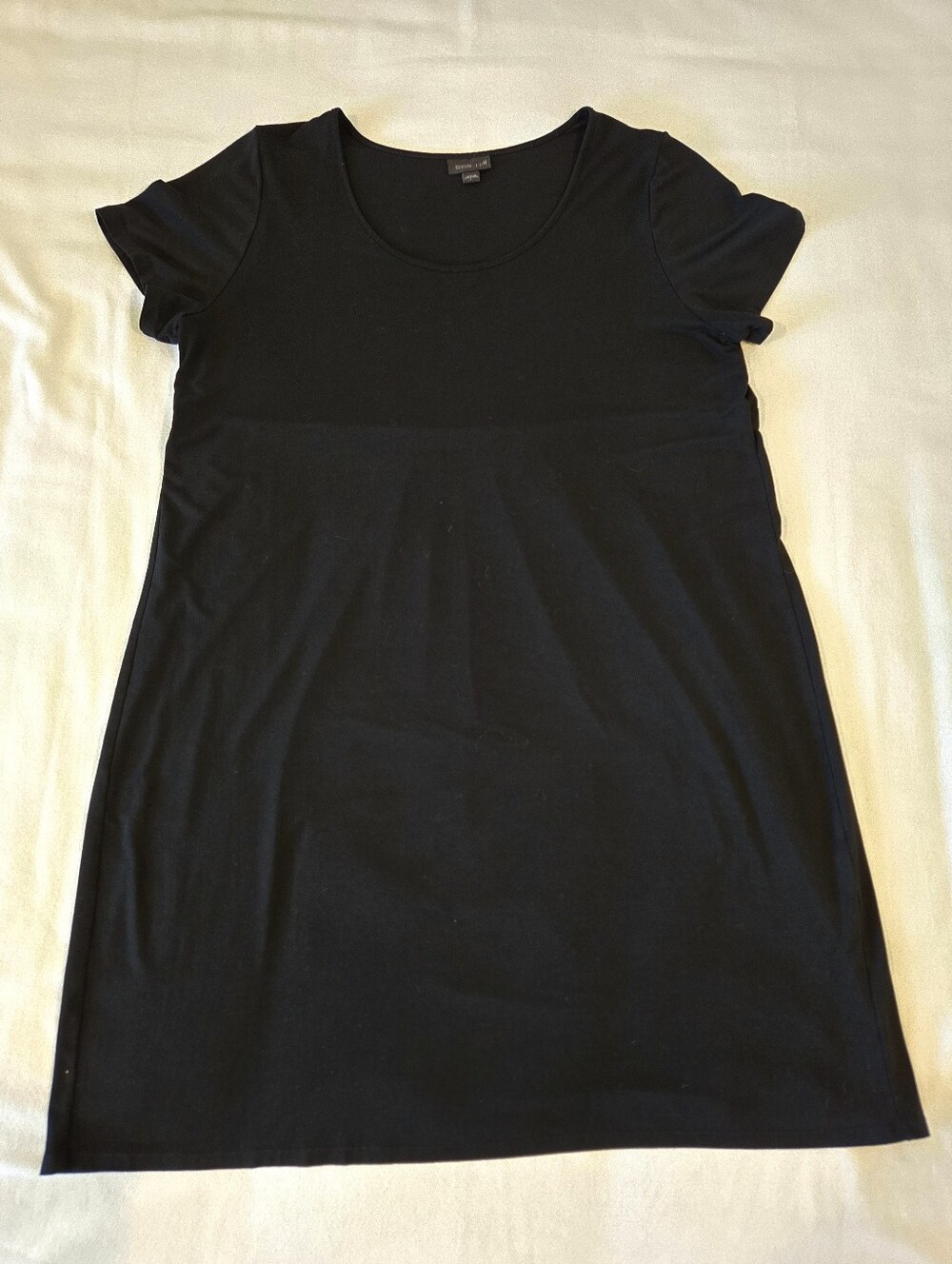 J. Jill Wearever Black Short Sleeve Dress Size Large Rayon Spandex Minimalist